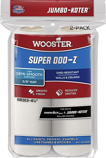 Wooster RR313 4-1/2" x 3/8" Nap Super Doo Z Jumbo-Koter Mini Roller Cover