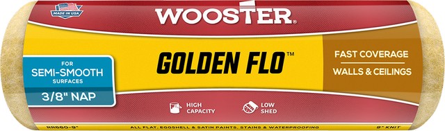 Wooster RR660 9" x 3/8" Nap Golden Flo Roller Cover
