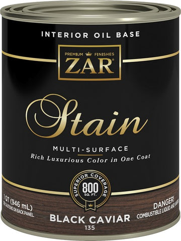 Zar 13512 Qt Black Caviar 135 Wood Stain