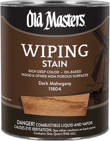 Old Masters 11804 qt Dark Mahogany Wiping Stain