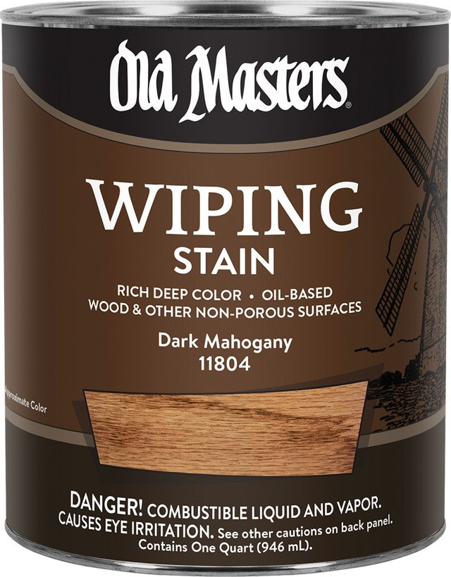 Old Masters 11804 qt Dark Mahogany Wiping Stain