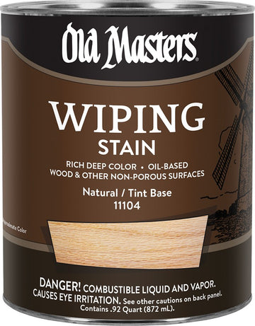 Old Masters 11104 qt Natural Tint Base Wiping Stain